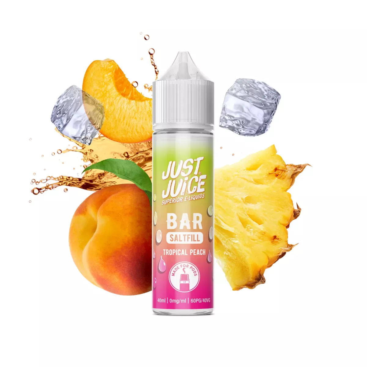 Just Juice BAR RANGE - Tropical Peach - 40ml - Shortfill